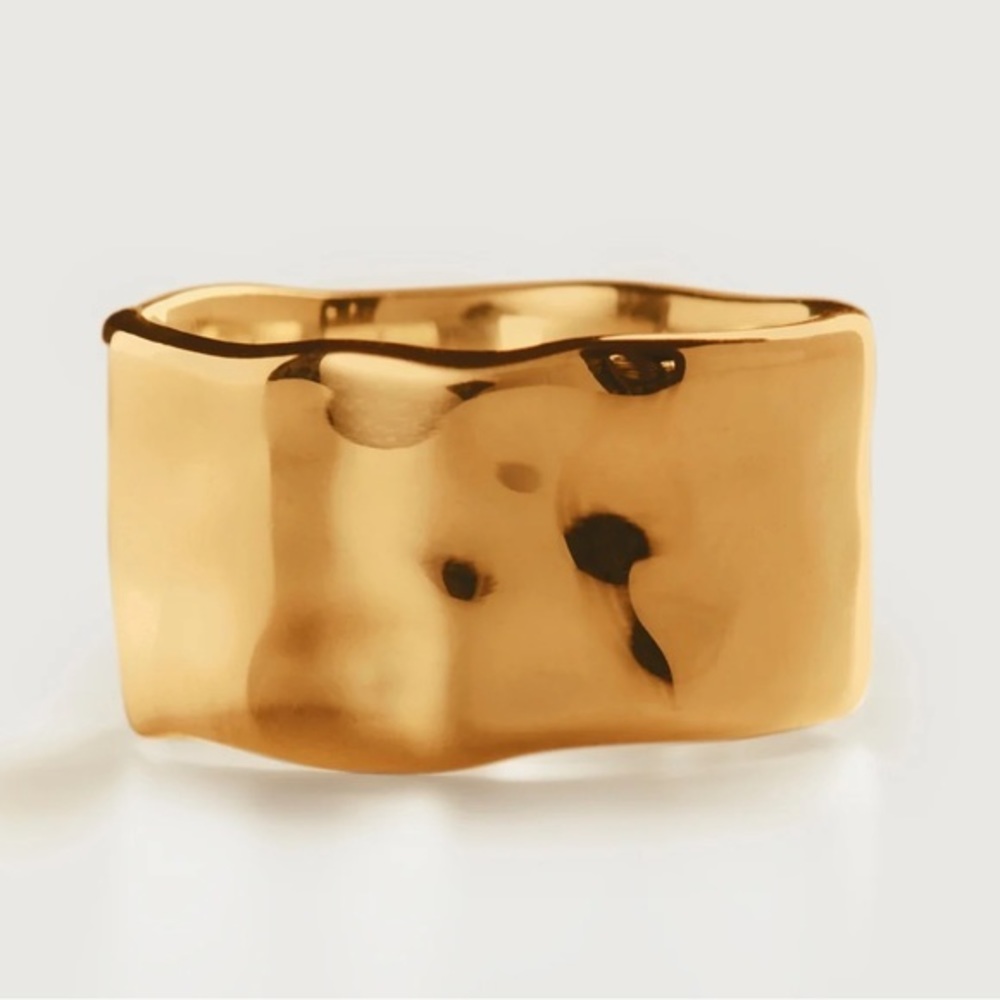 MONICA VINADER Polished Gold Sculptural Wide Ring